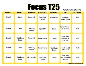 Focus t25 free download full fitness program free